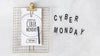 Clipboard Mockup With Cyber Monday Letters Psd