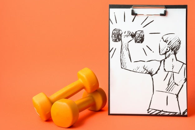 Clipboard Mockup With Fitness Concept Psd