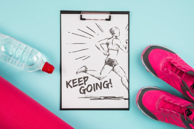 Clipboard Mockup With Fitness Concept Psd
