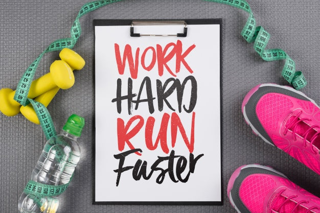 Clipboard Mockup With Fitness Concept Psd