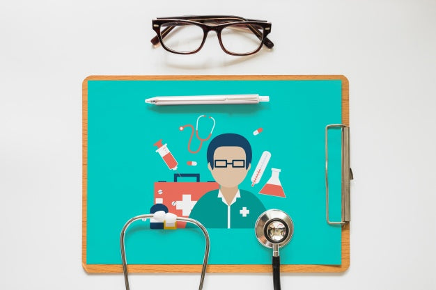 Clipboard Mockup With Health Concept Psd