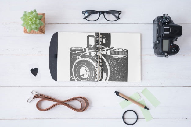 Clipboard Mockup With Photography Concept Psd