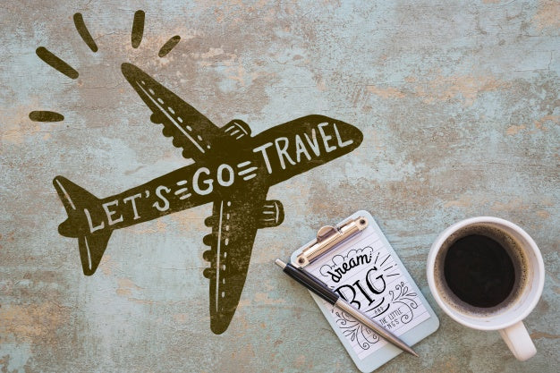 Clipboard Mockup With Travel Concept Psd