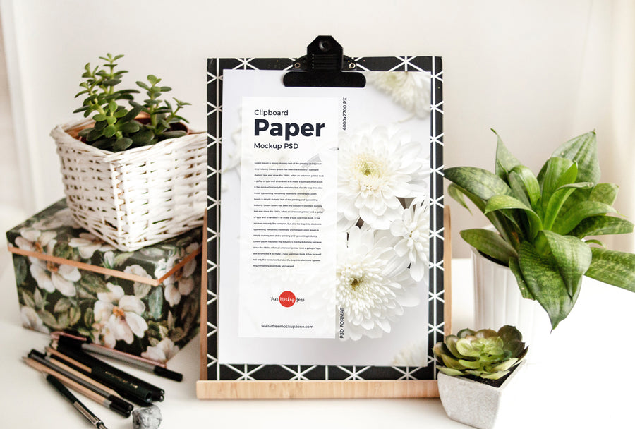 Clipboard Paper Mockup Psd For Branding 2019