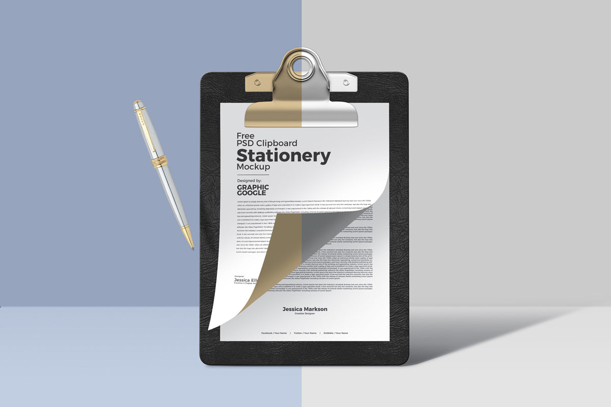 Clipboard Stationery Branding Psd Mockup