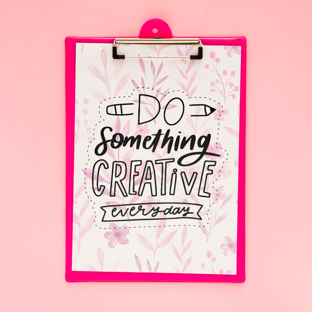 Clipboard With Inspirational Message Psd