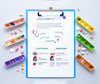 Clipboard With Pills On Table Psd
