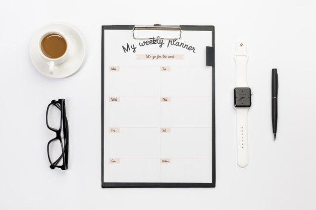 Clipboard With Weekly Planner Concept Psd