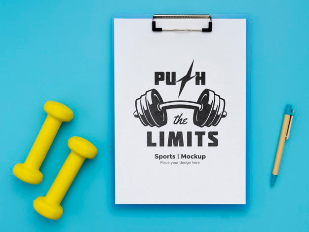 Clipboard With Weights Beside Psd