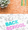 Close-Up Back To School Drawing Mock-Up Psd