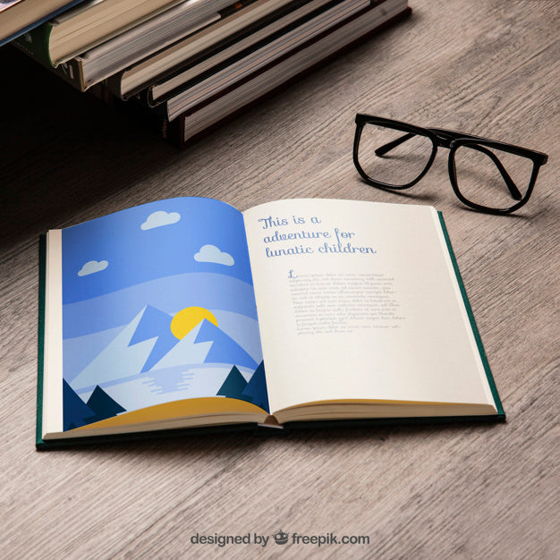 Close Up Book Mockup Psd