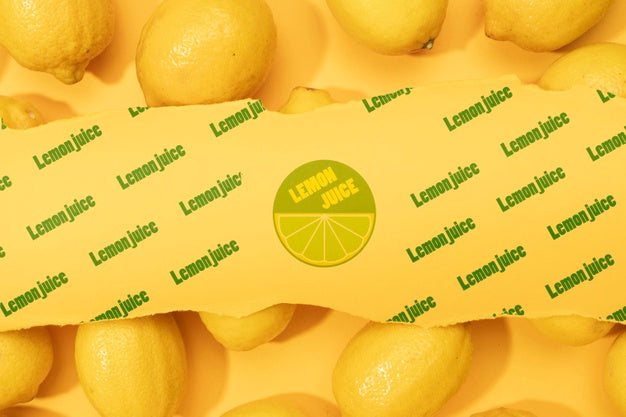 Close-Up Bunch Of Lemons On A Table Psd