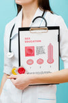 Close-Up Doctor Holding Contraception Psd