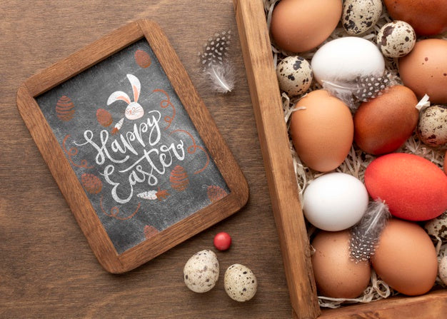 Close-Up Frame And Eggs Psd