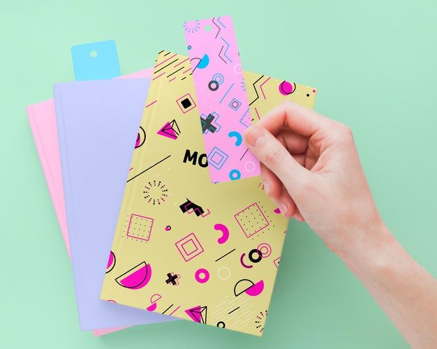 Close-Up Hand Holding Bookmark Psd
