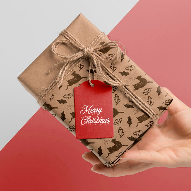 Close-Up Hand Holding Box Psd