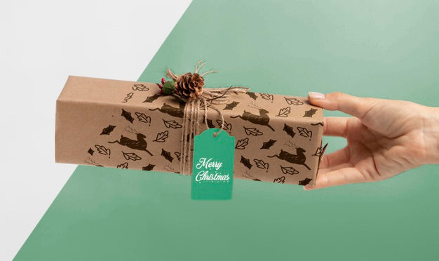 Close-Up Hand Holding Present Psd