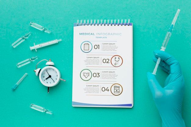 Close-Up Hand Holding Syringe Psd