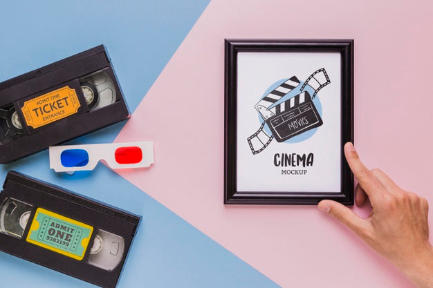 Close-Up Hand Touching Frame Psd