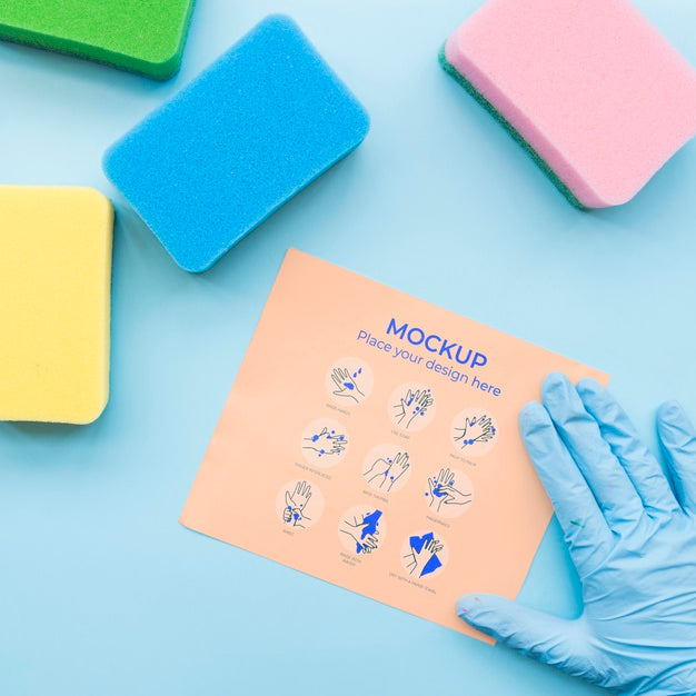 Close-Up Hand Wearing Glove Psd