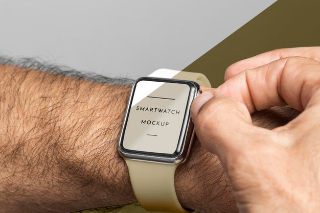 Close Up Hand Wearing Watch Psd