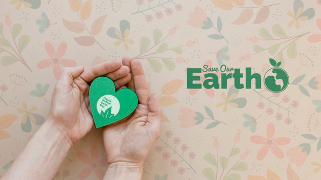 Close-Up Hands Save The Earth Concept Psd