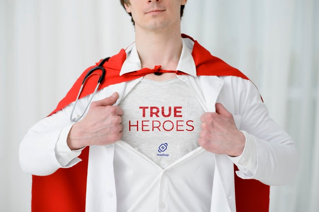 Close-Up Man Wearing Cape Psd