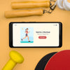 Close-Up Mobile And Sport Equipment Psd