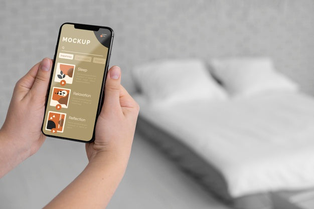 Close Up Mobile Screen Psd