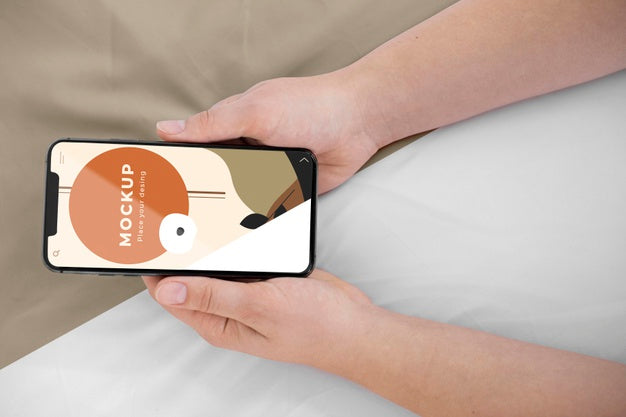 Close Up Mobile Screen Psd