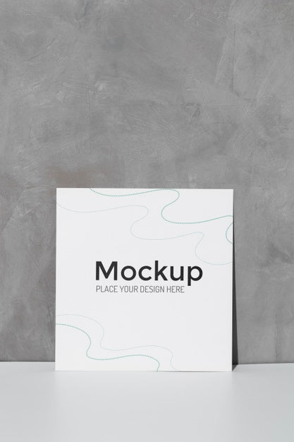 Close Up Mockup Card Leaning On The Wall Psd