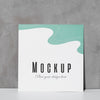 Close Up Mockup Card Leaning On The Wall Psd
