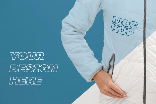 Close Up Model With Jacket Psd