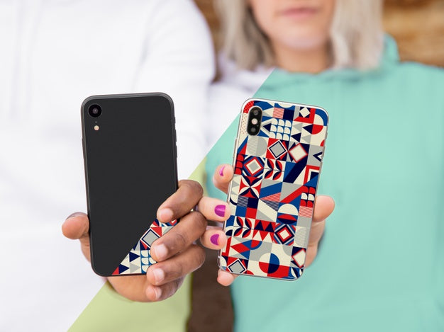 Close-Up Models Showing Phone Psd