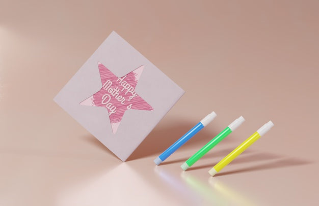 Close-Up Mothers Day Greeting Card Psd