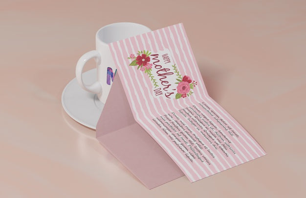 Close-Up Mothers Day Greeting Card Psd