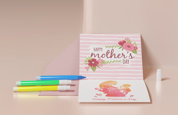 Close-Up Mothers Day Greeting Card Psd