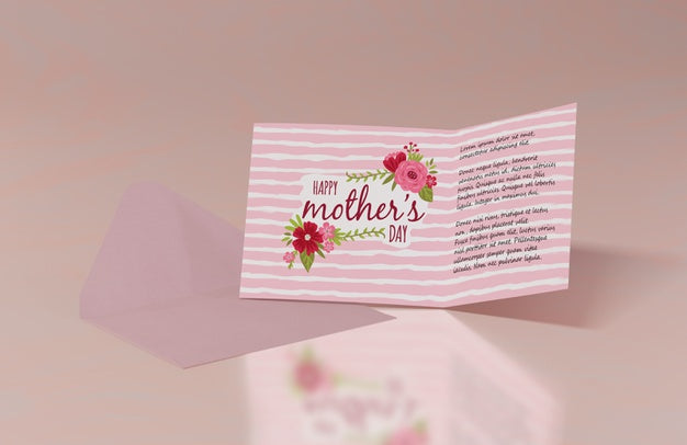 Close-Up Mothers Day Greeting Card Psd