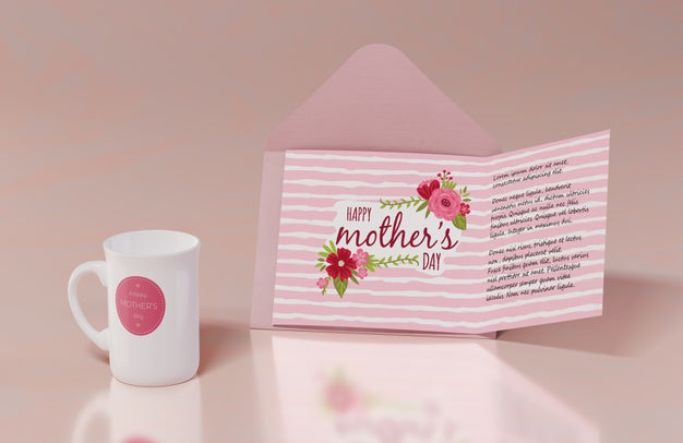 Close-Up Mothers Day Greeting Card Psd