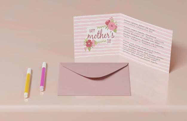 Close-Up Mothers Day Greeting Card Psd
