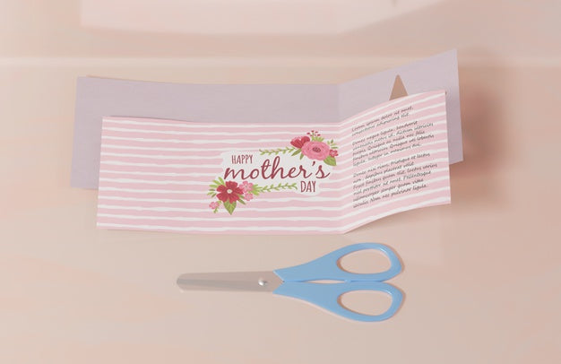 Close-Up Mothers Day Greeting Card Psd