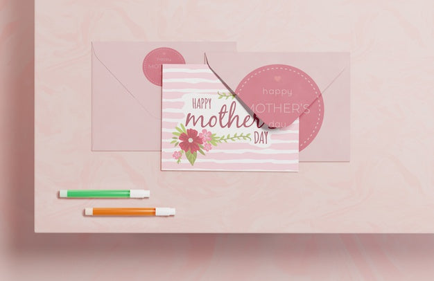 Close-Up Mothers Day Greeting Card Psd