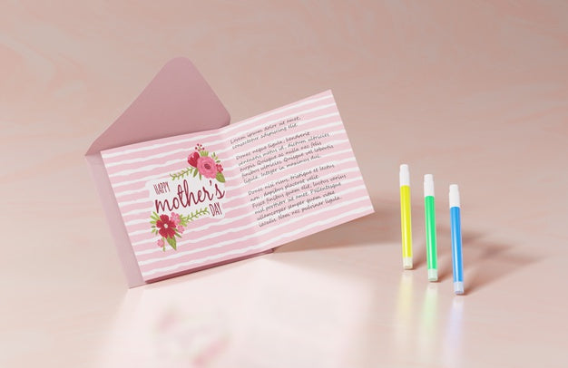 Close-Up Mothers Day Greeting Card Psd