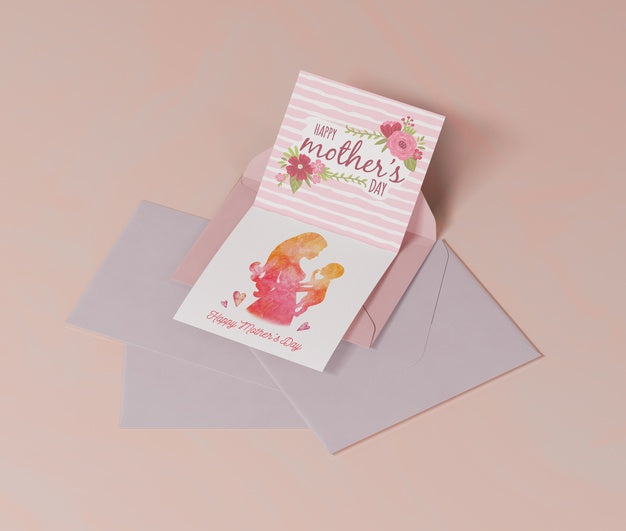 Close-Up Mothers Day Greeting Card Psd