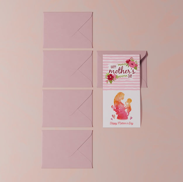 Close-Up Mothers Day Greeting Card Psd