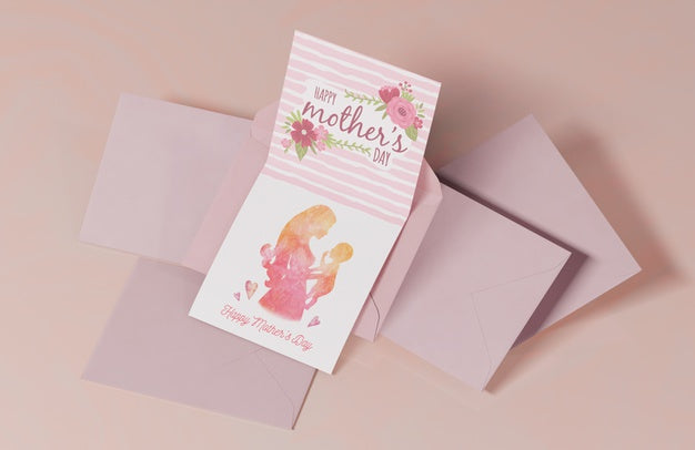 Close-Up Mothers Day Greeting Card Psd