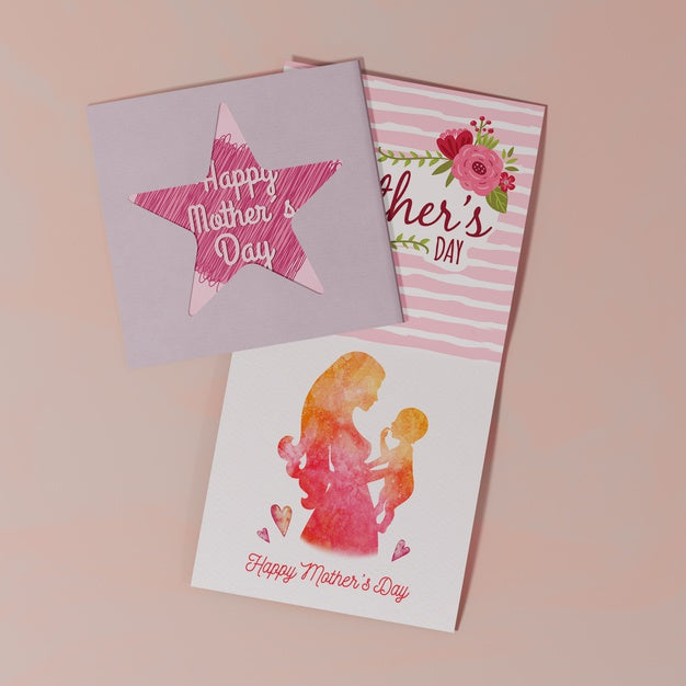 Close-Up Mothers Day Greeting Card Psd