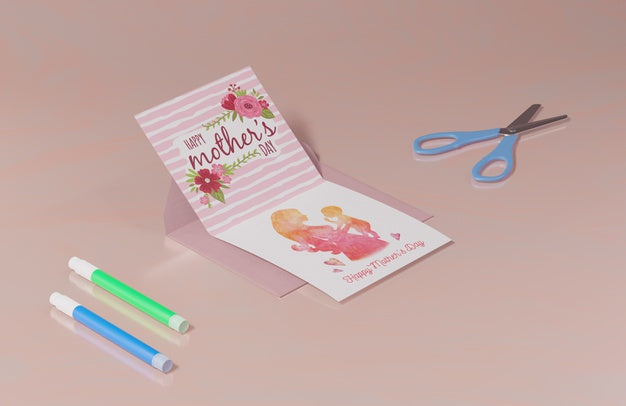 Close-Up Mothers Day Greeting Card Psd