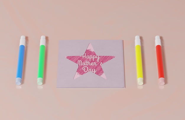 Close-Up Mothers Day Greeting Card Psd