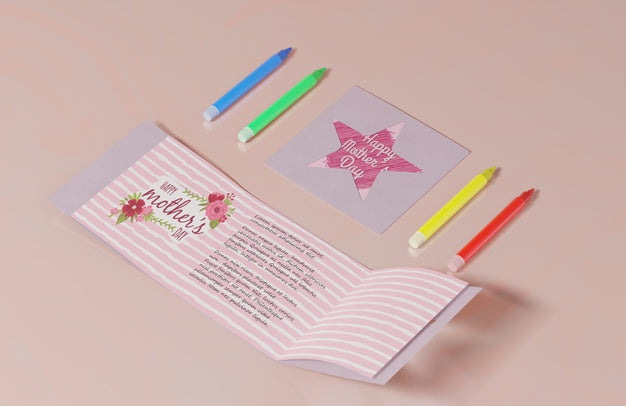 Close-Up Mothers Day Greeting Card Psd